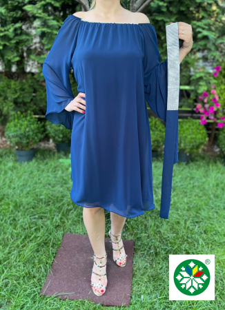 Rochii elegante - Rochie voal Cati bleumarin