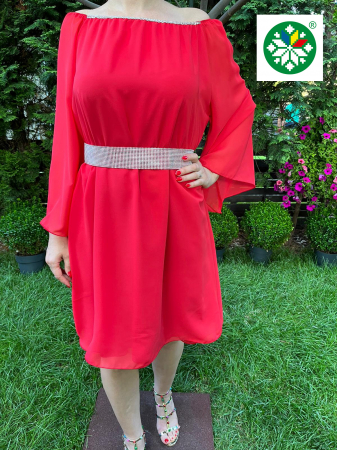 Rochie voal Cati rosie [1]