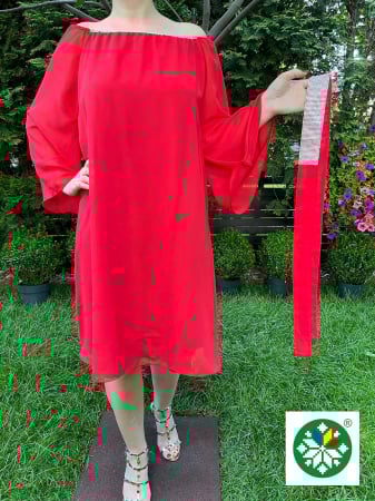 Rochii elegante - Rochie voal Cati rosie
