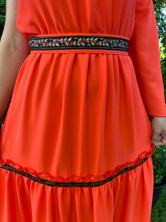 Rochie volane Sonia portocalie [2]