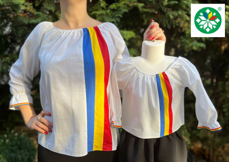 Ii cu iz national - Set ii tricolor mama-fiica model 3