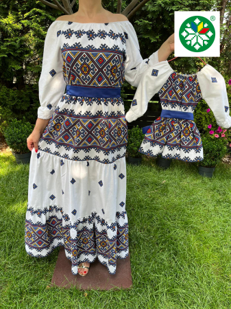 Set mama-fiica - Set rochie lunga Bianca