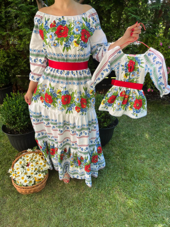 Set mama-fiica - Set rochie lunga Gia