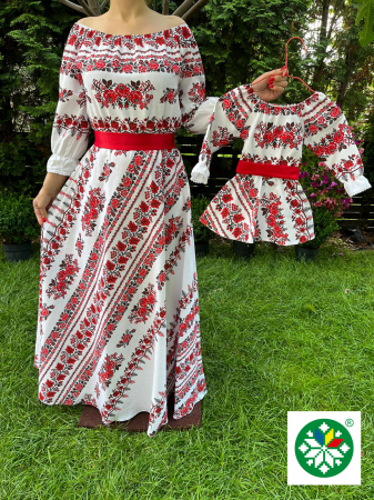 Set mama-fiica - Set rochie lunga Elena
