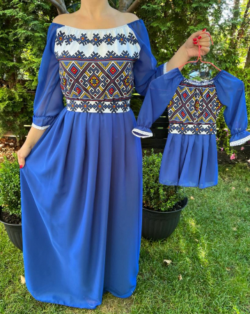 Set mama-fiica - Set rochie lunga Ema