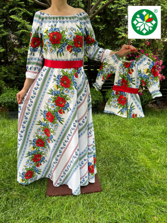 Set mama-fiica - Set rochie lunga Florica