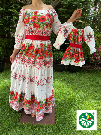 Set mama-fiica - Set rochie lunga Iuliana