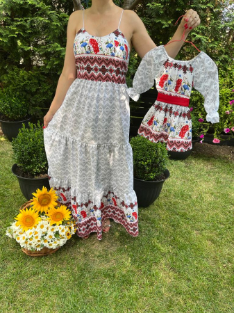 Set mama-fiica - Set rochie lunga Lucia