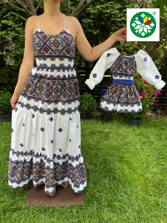 Set mama-fiica - Set rochie lunga Malina
