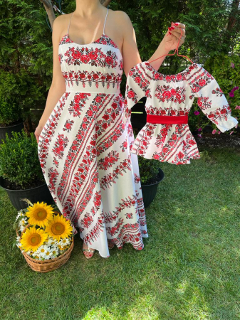 Set mama-fiica - Set rochie lunga Mariuca