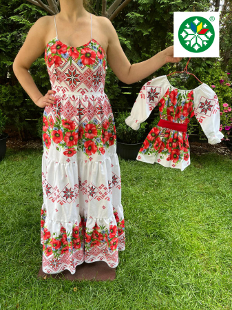 Set mama-fiica - Set rochie lunga Teea