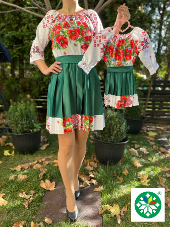 Set mama-fiica - Set rochie pliuri Cassandra