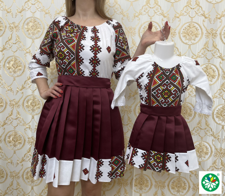 Set mama-fiica - Set rochie pliuri Lara