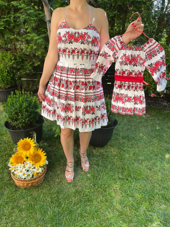 Set mama-fiica - Set rochie pliuri Gina