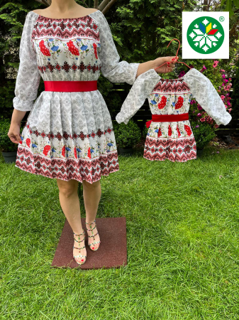 Set mama-fiica - Set rochie pliuri Laura
