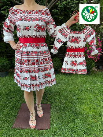 Set mama-fiica - Set rochie pliuri Mariana