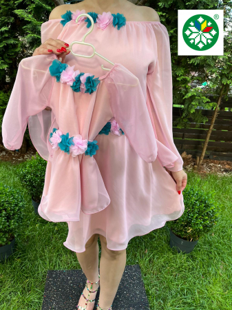 Set mama-fiica - Set rochie scurta Cosanzeana roz