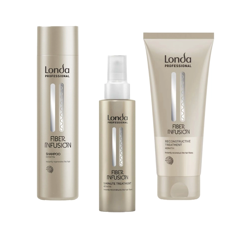 Pachet Londa Professional Fiber Infusion - Sampon 250 ml - Masca 200 ml - Tratament 150 ml [1]