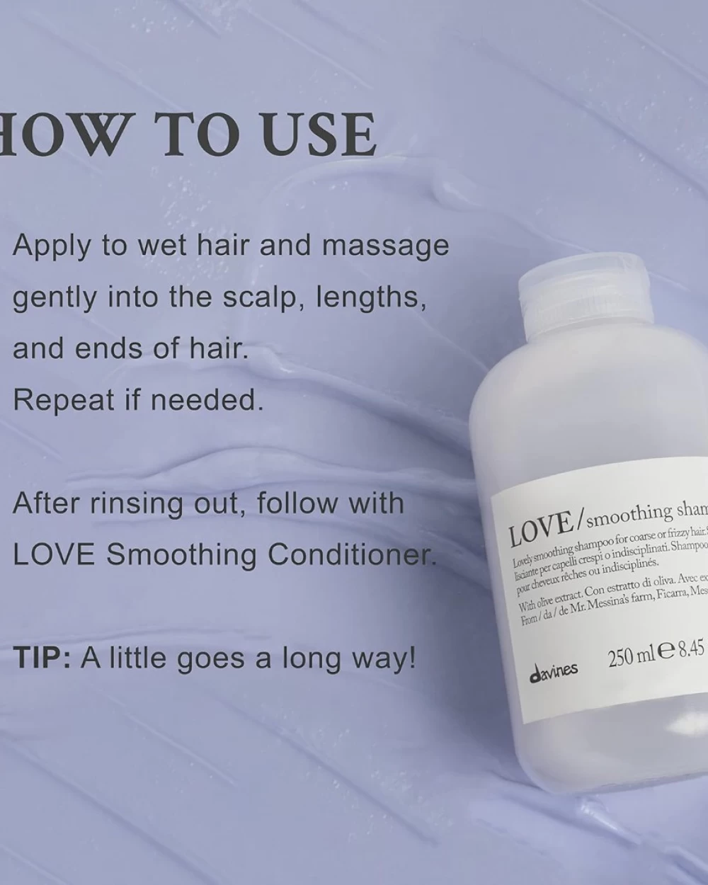 Sampon pentru netezire pentru par aspru sau rebel - Love Smoothing Shampoo - 75 ml [4]
