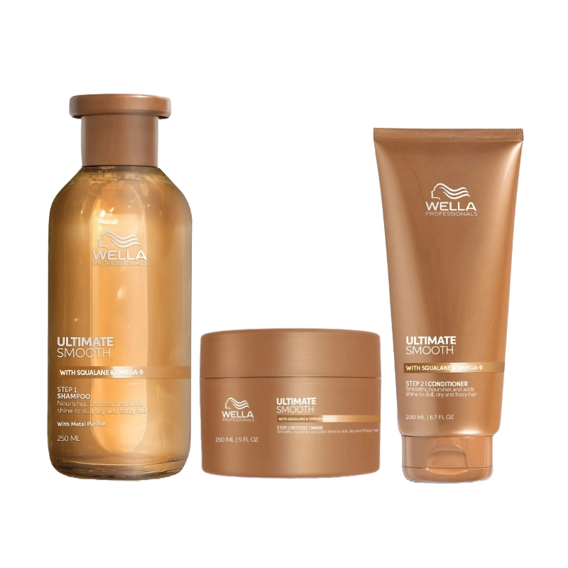 Pachet pentru par strălucitor si catifelat - Ultimate Smooth Shampoo & Mask & Conditioner -  Sampon 250 ml - Masca 150 ml - Conditioner 200 ml [1]