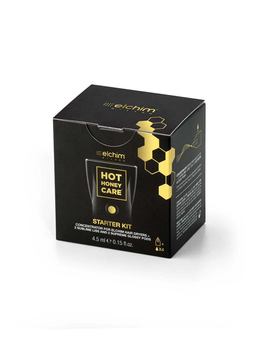 Starter Kit Elchim Hot Honey Care - kit tratament - Concentrator pentru uscator de par Elchim + 2 sublime liss si 2 supreme glossy pods [2]