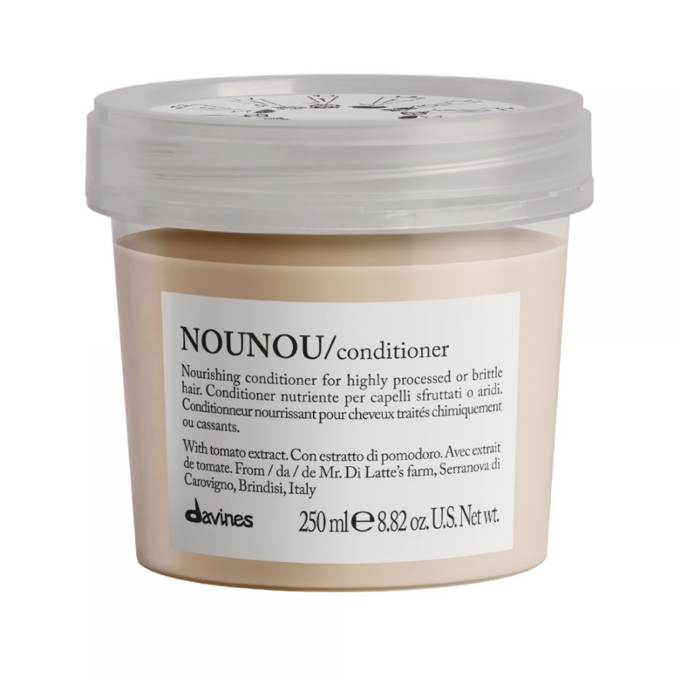 Balsam hidratant ideal pentru parul supus tratamentelor chimice - Davines Nounou Conditioner - 250 ml [1]