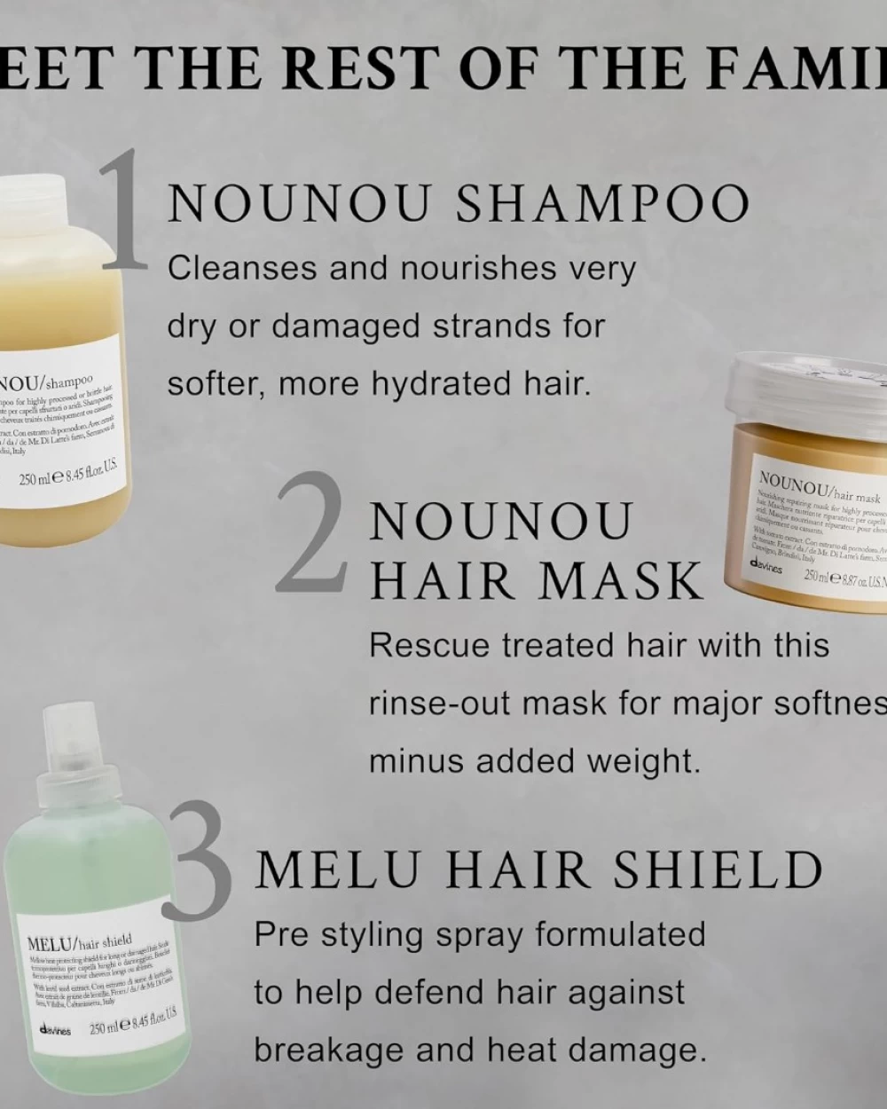 Balsam hranitor pentru par tratat chimic - Davines  Nounou Conditioner - 75 ml [2]