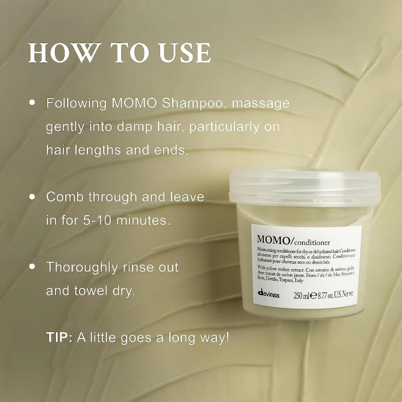Davines - Balsam hidratant pentru par uscat si fragil - Momo Conditioner - 250 ml [3]