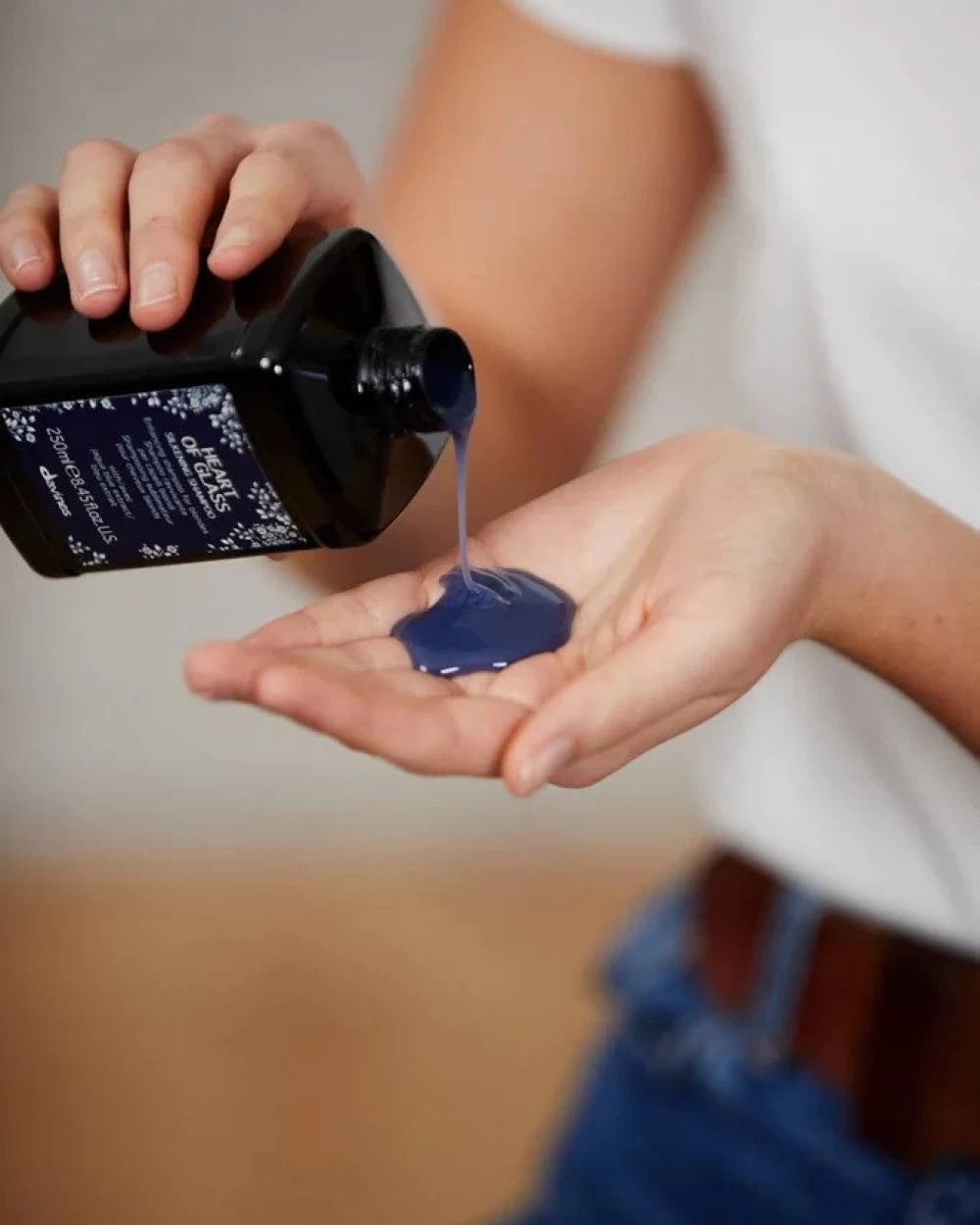 Davines - Sampon cu pigment violet pentru  par blond - heart of glass silkening shampoo - 90ml [2]