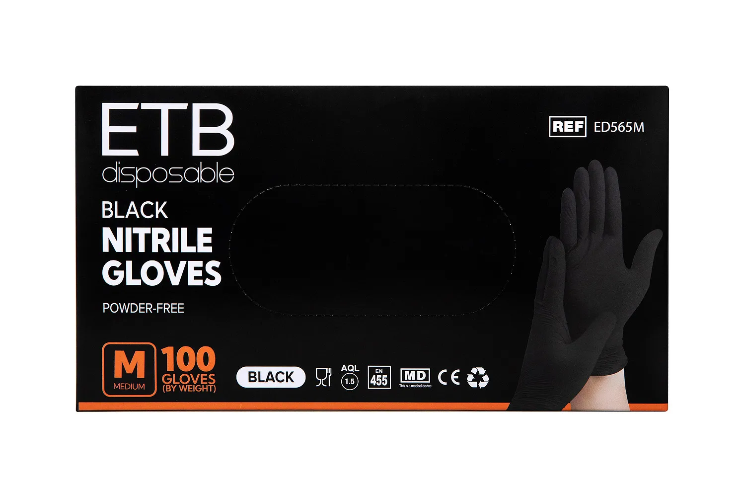 Manusi Nitril Negru M 100 buc [1]