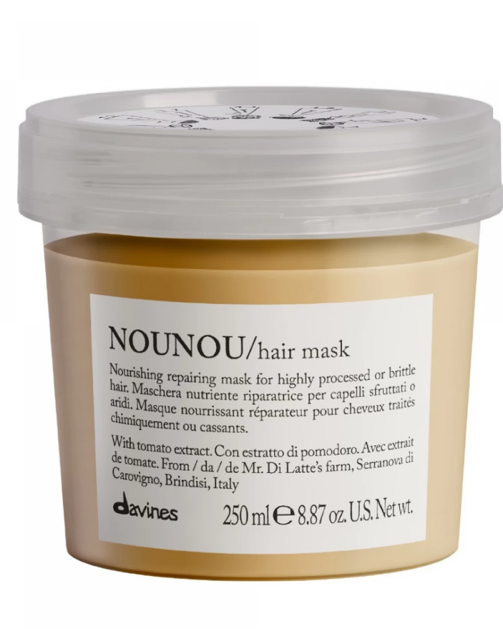 Masca pentru repararea parului uscat, deteriorat sau tratat chimic - NouNou Hair Mask - 250 ml [1]