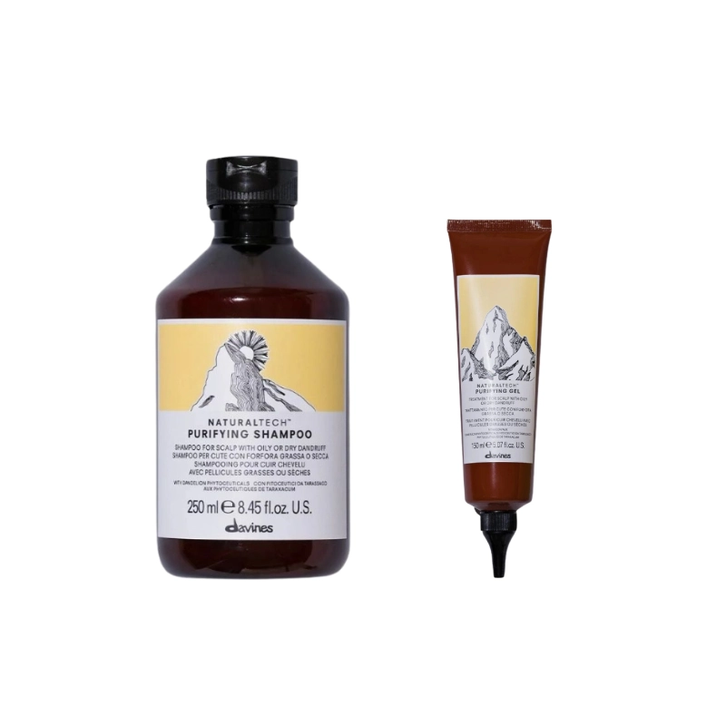 Pachet antimatreata - Davines Naturaltech Purifying Shampoo - 250 ml - Naturaltech Purifying Anti-Dandruff Gel - 150 ml [1]
