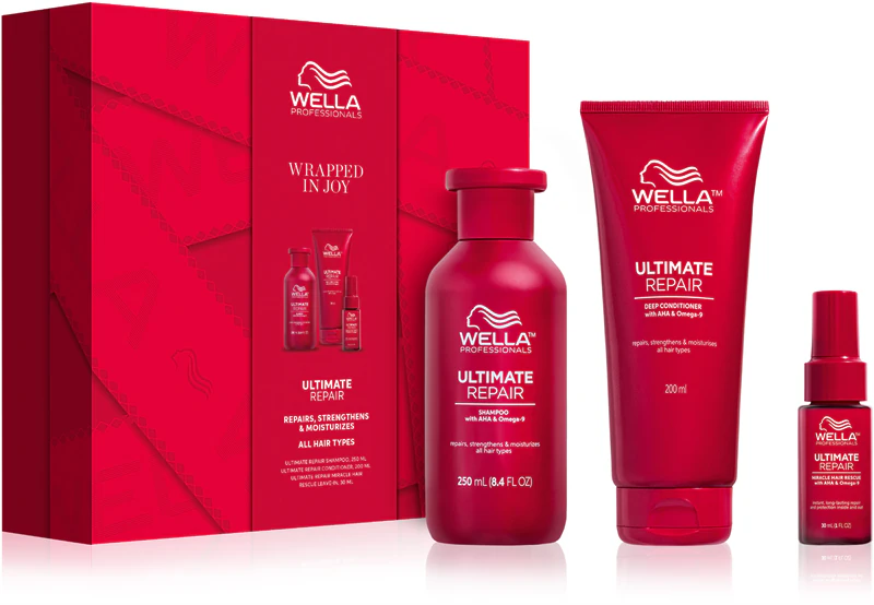 Pachet cadou pentru par deteriorat - Repara fortifica si hidrateaza - Pentru toate tipurile de par - Wella Professionals Ultimate Repair [1]