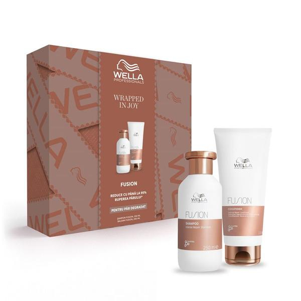 Pachet cadou pentru par deteriorat - Wella Professionals Fusion - Sampon 250ml - Balsam 200 ml [1]