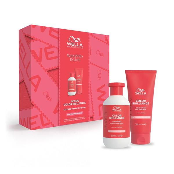 Pachet cadou pentru protectia culorii parului vopsit - Wella Professionals Invigo Color Brilliance - sampon 300 ml -conditioner 200ml [1]