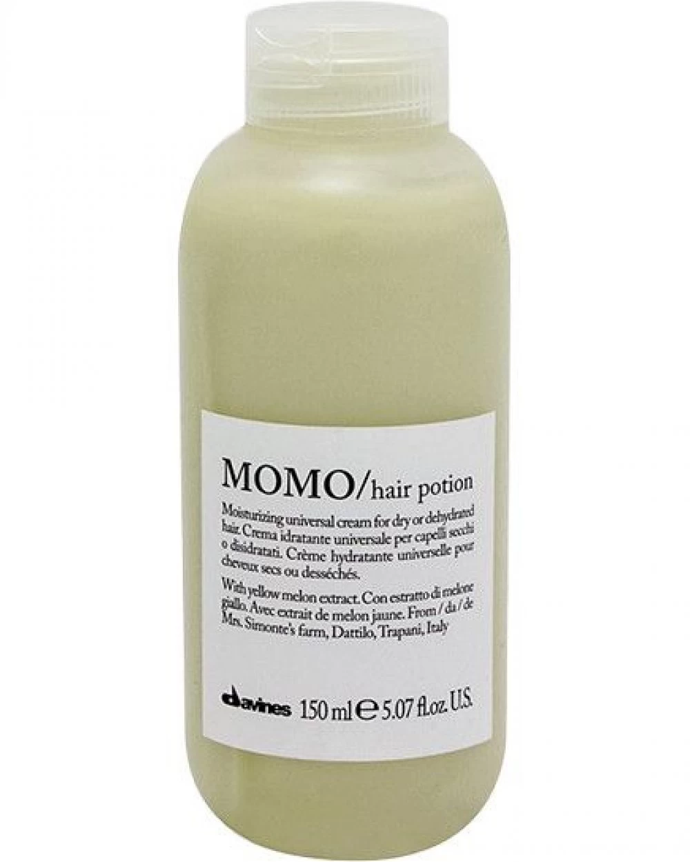 Pachet hidratant pentru parul uscat - Sampon 1000 ml - Crema leave-in 150 ml - Davines Momo Shampoo - Momo Hair Potion [3]