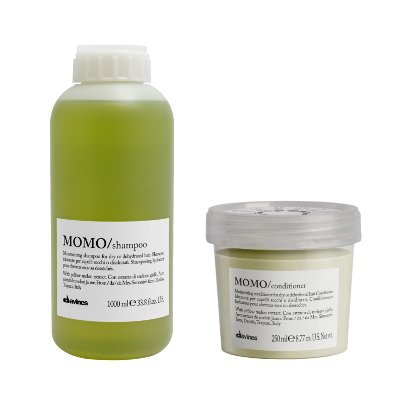 Pachet hidratare pentru parul uscat Sampon si Balsam - Davines Momo Shampoo 1000 ml - Momo Conditioner 250 ml [1]