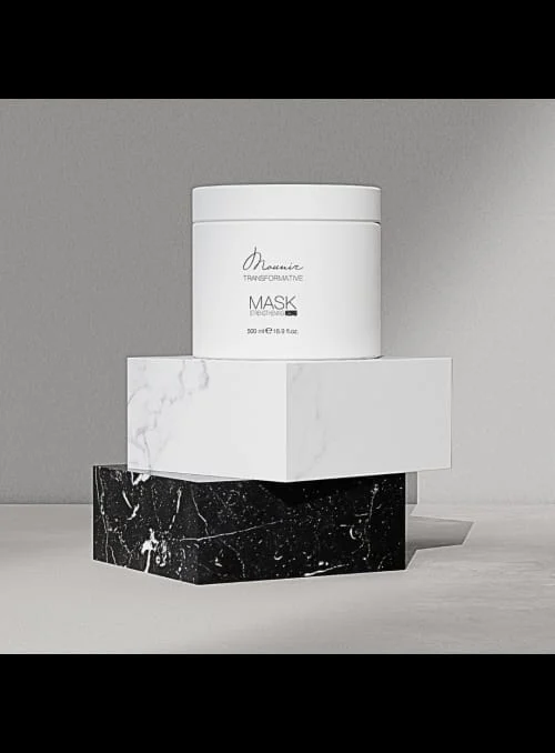 Pachet Mounir Transformative cu acid hialuronic si keratina  - Sampon 300 ml - Masca 500 ml - Leave-in 300 ml [4]