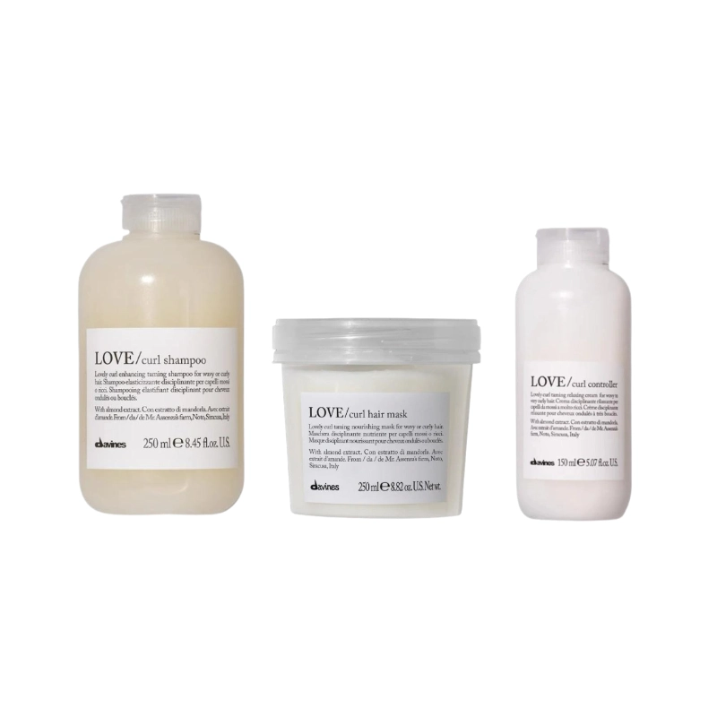 Pachet pentru par cret sau ondulat Davines Love Curl - Sampon 250 ml - Masca 250 ml - Crema leave-in serum 150 ml [1]