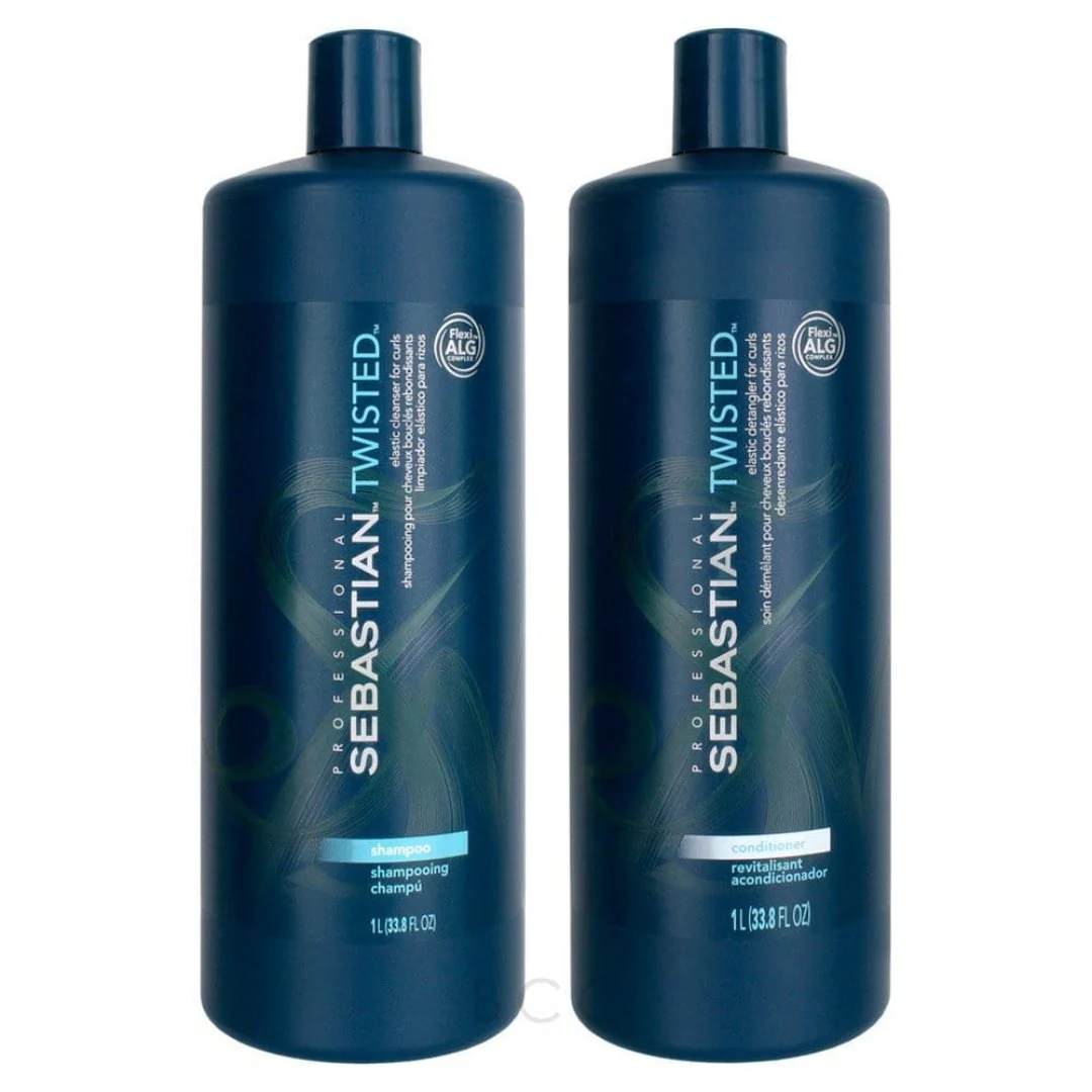 Pachet pentru par cret sau ondulat - Sebastian Twisted Shampoo 1000 ml - Conditioner 1000 ml [1]
