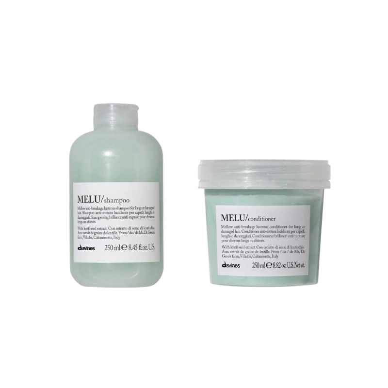 Pachet pentru par degradat anti-rupere - Davines Melu - Sampon 250 ml - Balsam 250 ml [1]