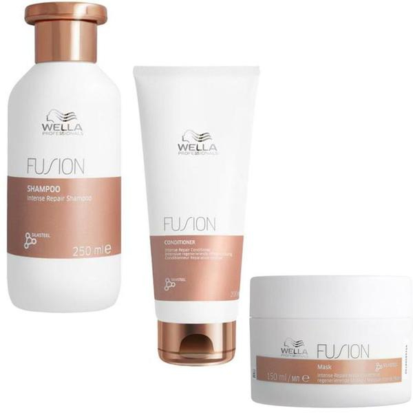 Pachet pentru parul deteriorat - Fusion Intense Repair Shampoo 250 ml - Conditioner 200 ml - Mask 150 ml [11]