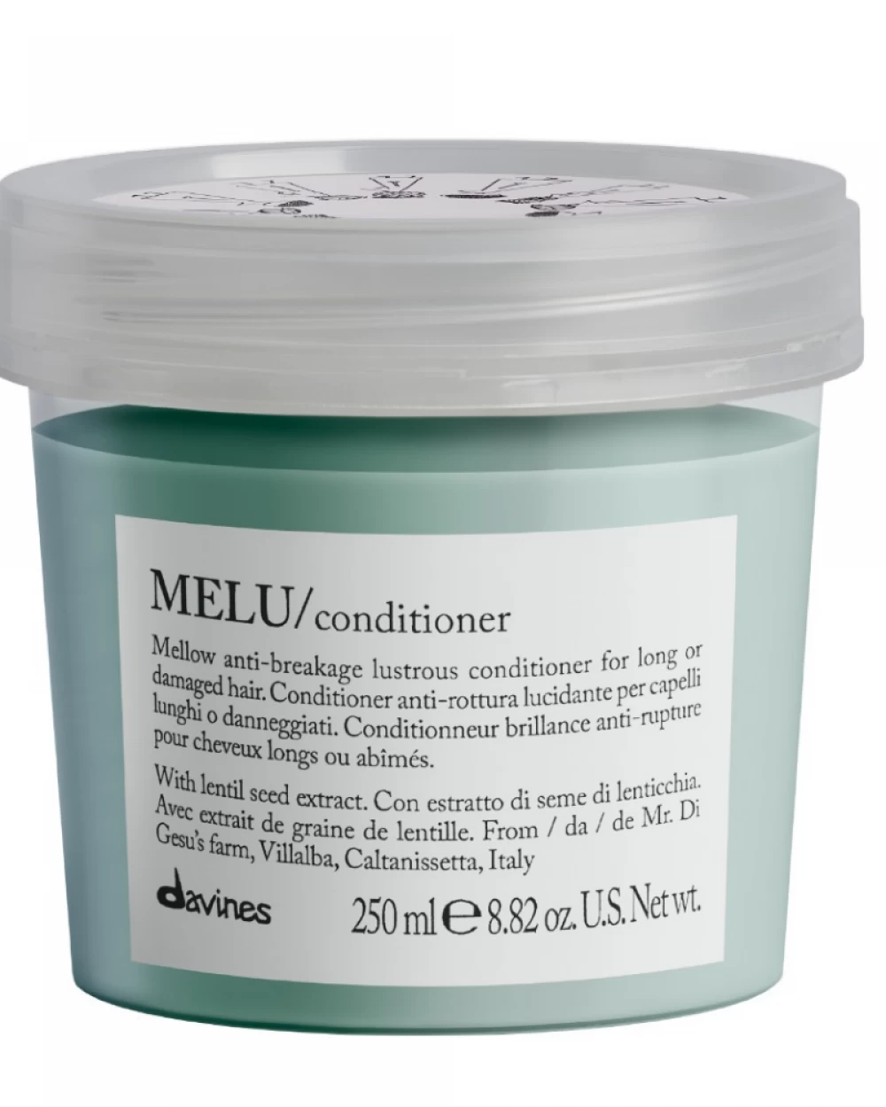Pachet pentru parul sensibilizat anti-rupere - Davines Melu - Sampon 250 ml - Balsam 250 ml - Protectie termica Spray 250 ml [4]