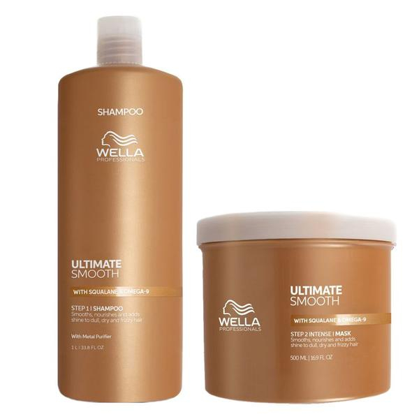 Pachet pentru un par strălucitor  si catifelat, Sampon si Masca  - Wella Professionals Ultimate Smooth Shampoo & Ultimate Smooth Mask [1]