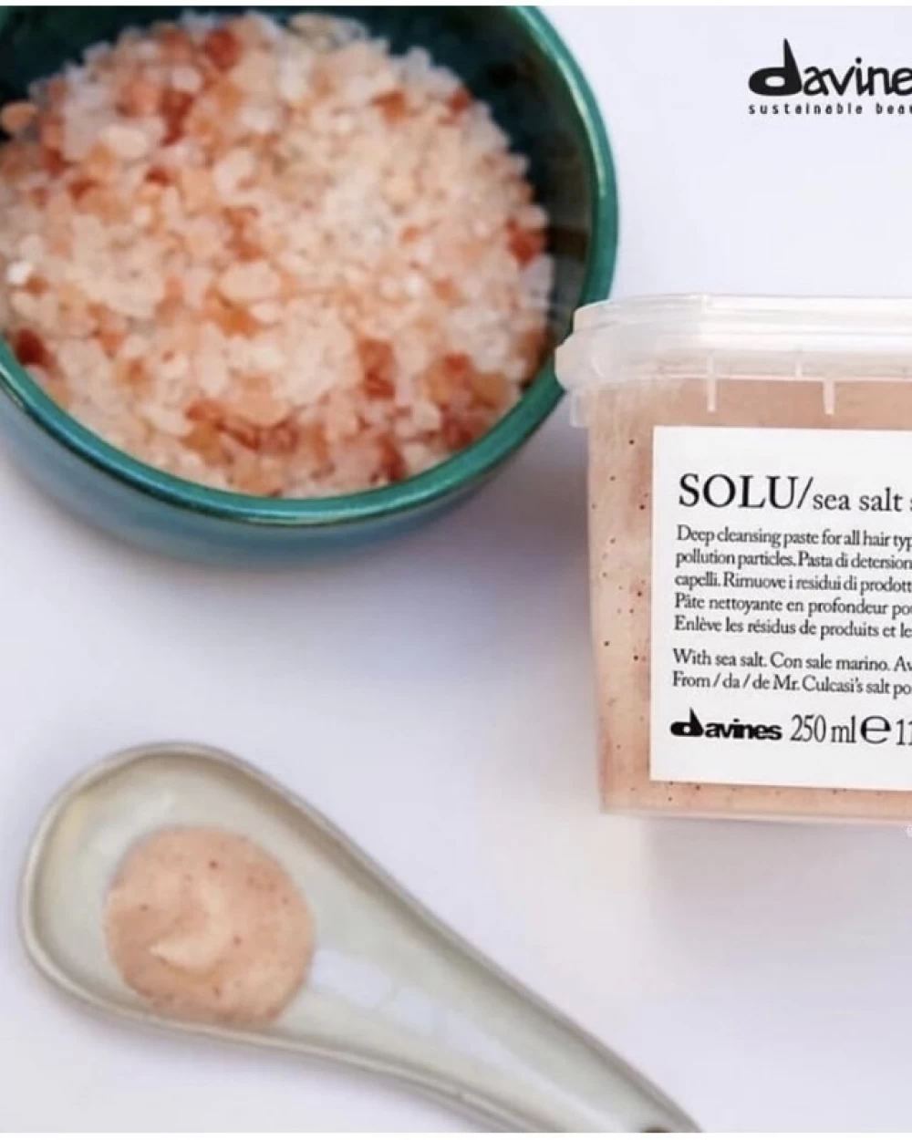 Scrub de curatare pentru toate tipurile de par - Solu Sea Salt Scrub Cleanser - 250 ml [3]