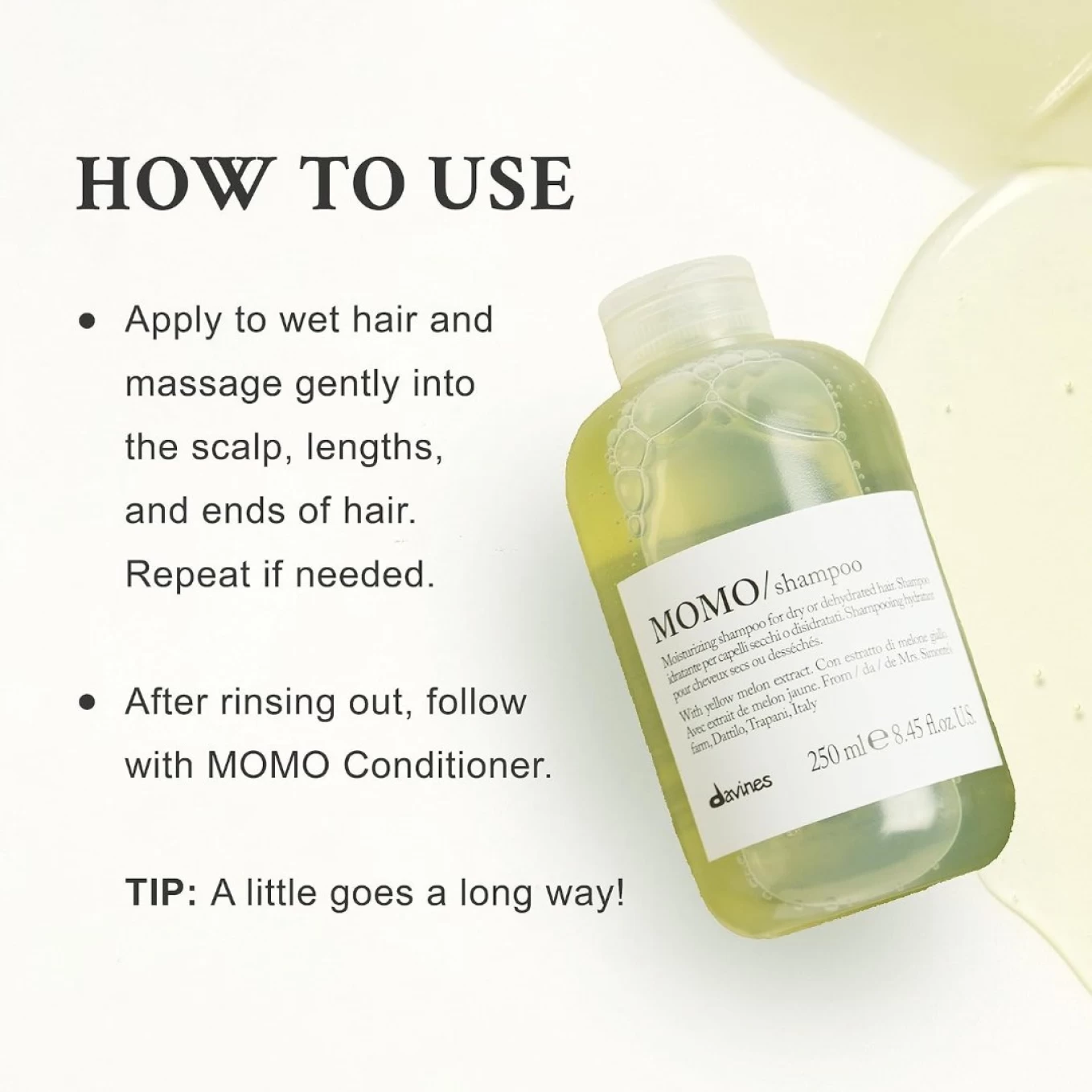 Sampon hidratant pentru parul  uscat si deshidratat - Shampoo Momo - 1000 ml [2]