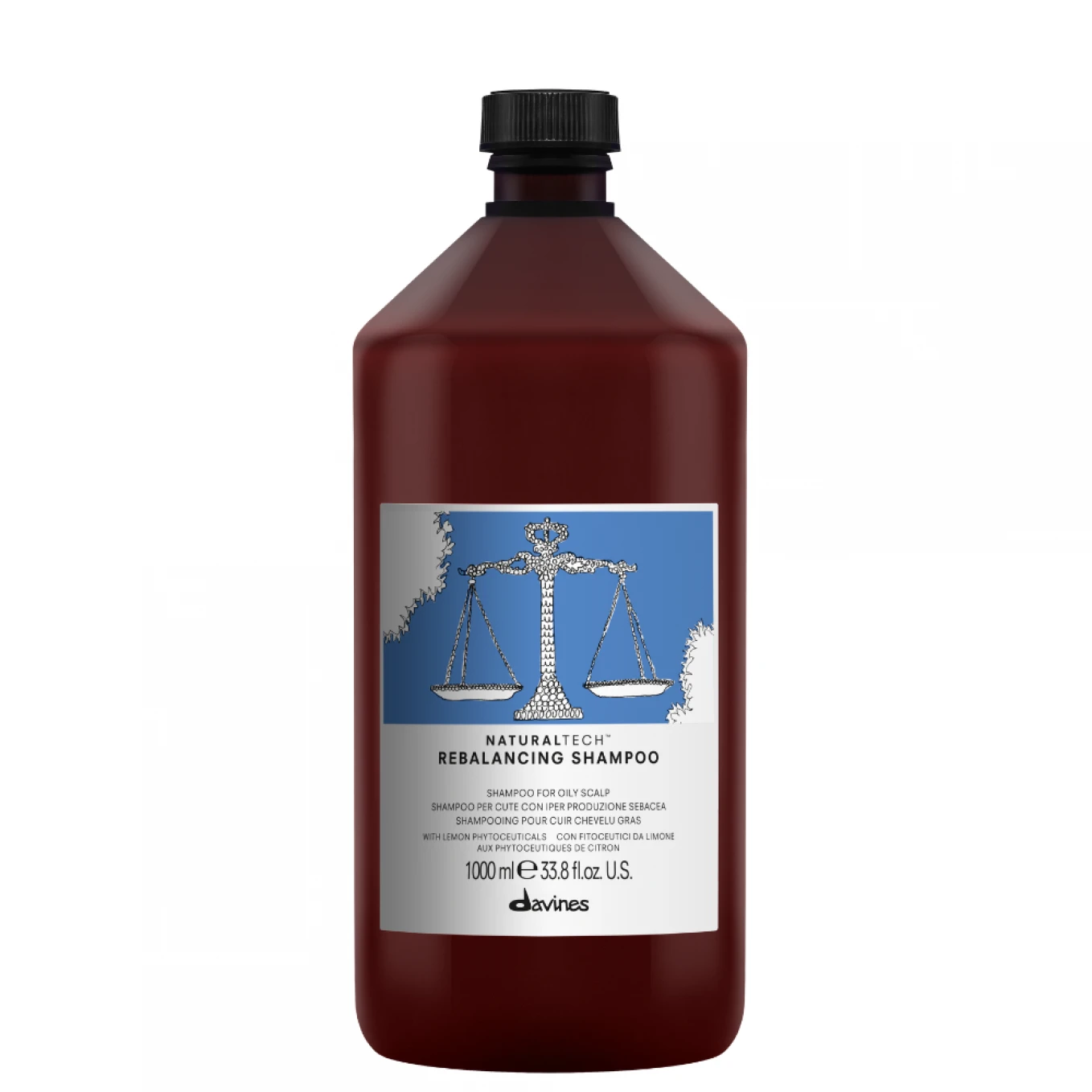 Sampon pentru scalp gras anti-sebum - Naturaltech Rebalancing 1000 ml [1]
