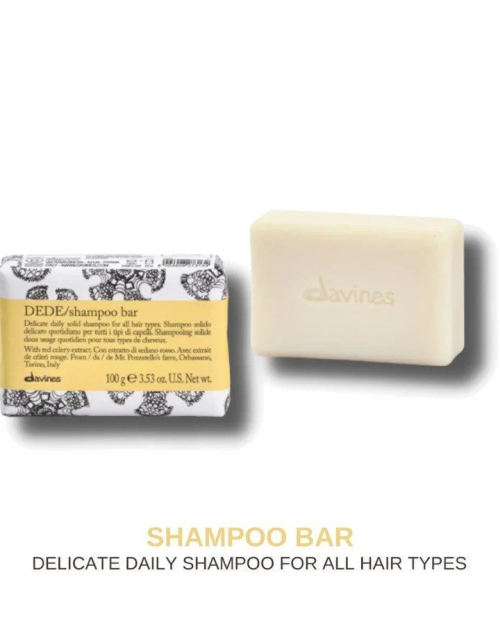 Sampon solid delicat zilnic pentru toate tipurile de par - Dede Shampoo Bar 100 g [2]