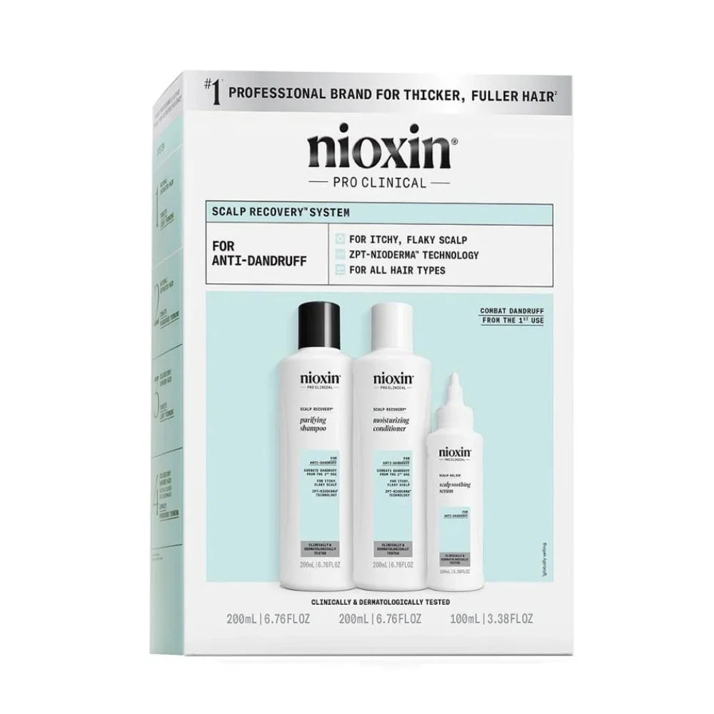 Set pentru scalp sensibil Nioxin Scalp Recovery- Sampon 200 ml, Balsam 200 ml, Ser 100 ml [2]