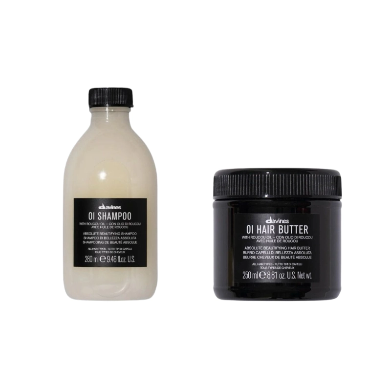 Produse pentru îngrijire: pãr, barbã şi corp - Pachet pentru hidratare si stralucire - Davines Oi Sampon 280 - Unt de par 250 ml